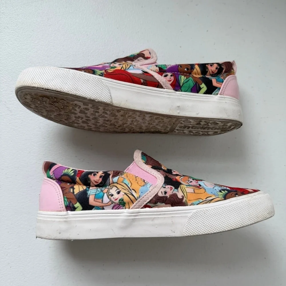 Disney Princess Slip-On Loafers Flats Youth 3 Rapunzel Ariel Cinderella Belle